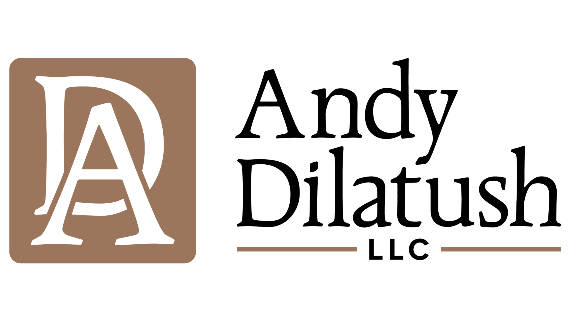 A logo of andy dilaturi llc